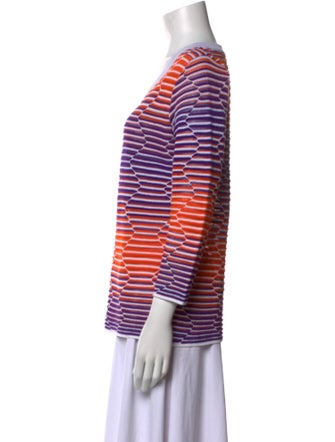 M Missoni Striped V-Neck T-Shirt