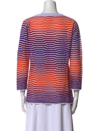 M Missoni Striped V-Neck T-Shirt