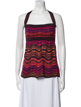 Missoni Striped Square Neckline Top