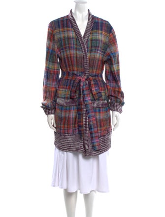 Missoni Plaid Print V-Neck Sweater