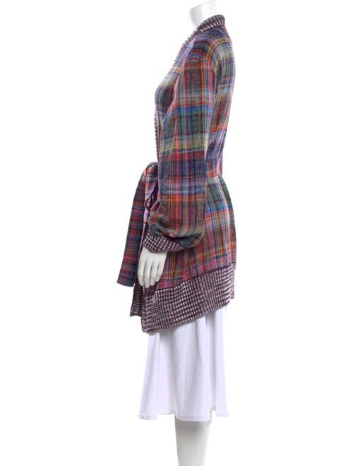 Missoni Plaid Print V-Neck Sweater