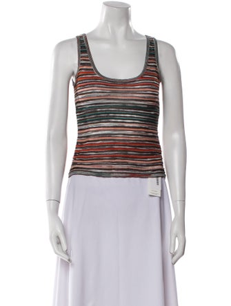 Missoni Striped Scoop Neck Top