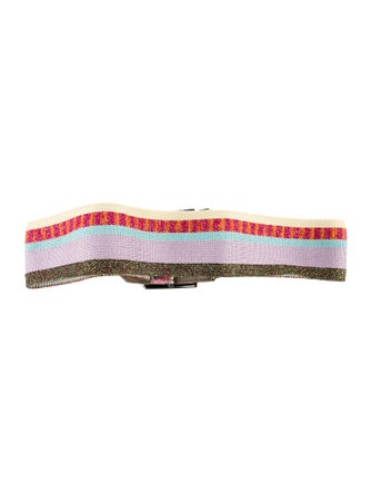 Missoni Wide Leather Trim Embellishment Belt
