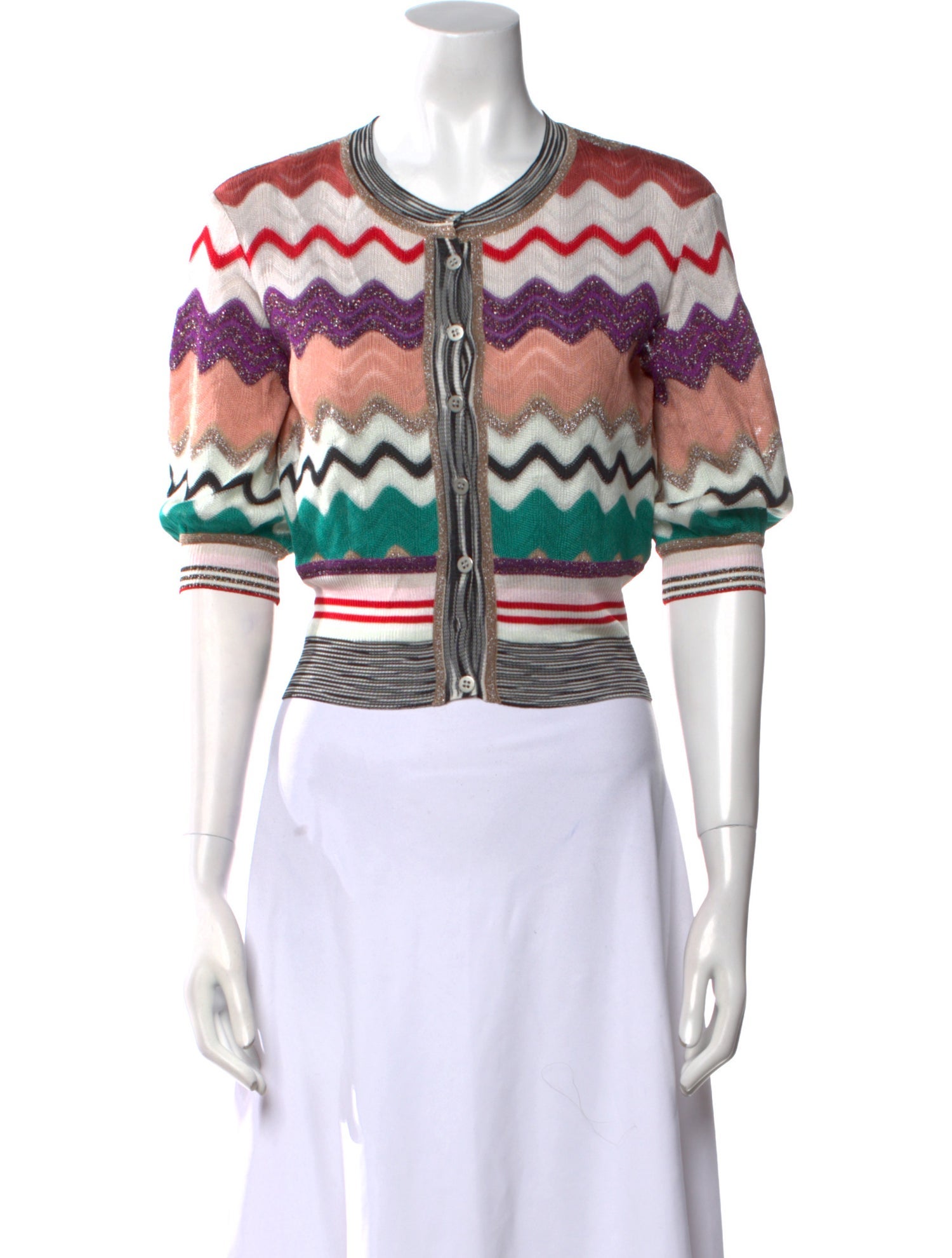 Missoni Printed Crew Neck Crop Top