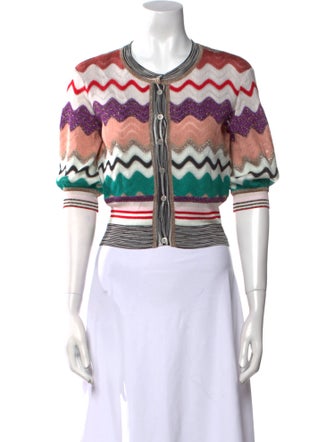 Missoni Printed Crew Neck Crop Top