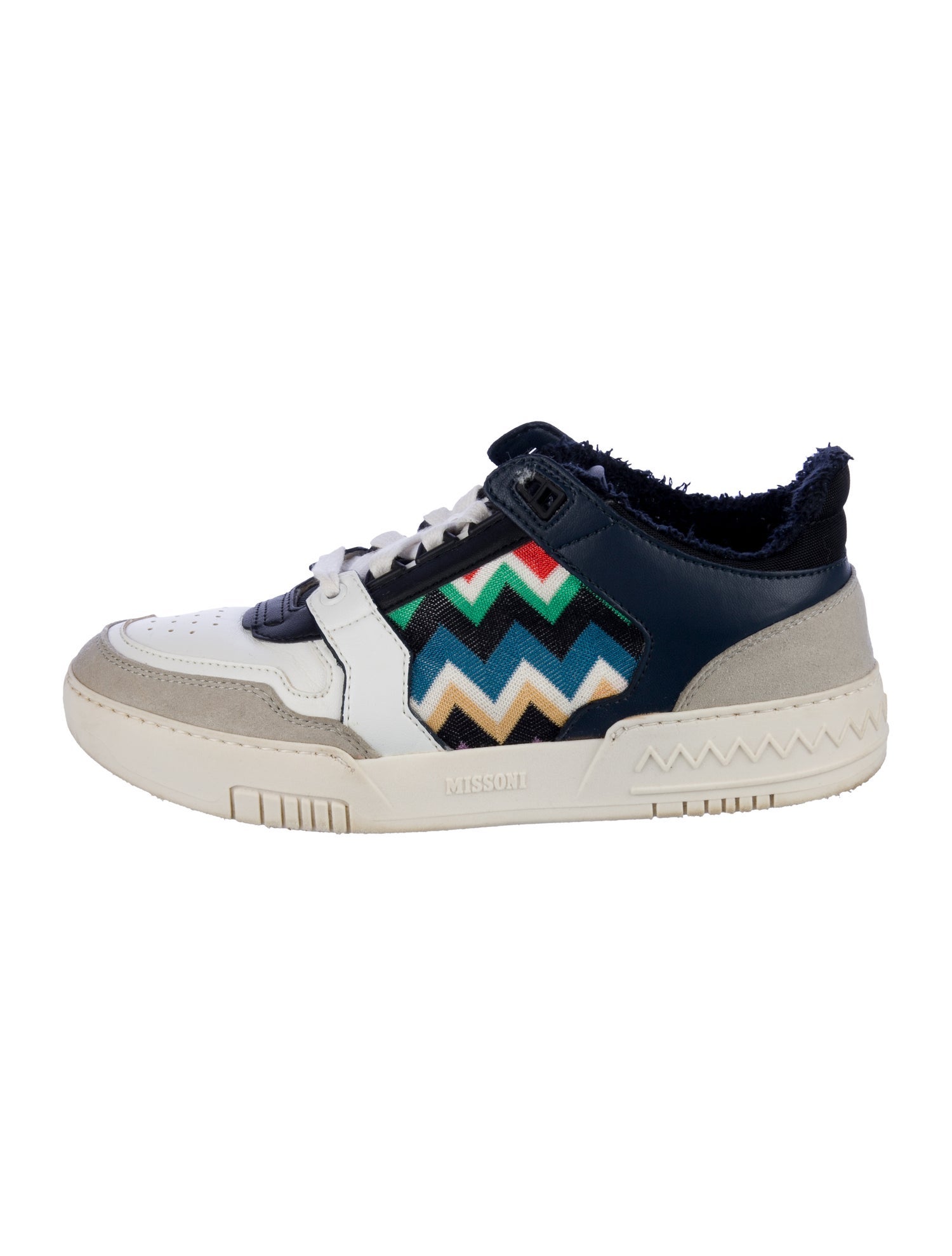 Missoni Leather Striped Sneakers