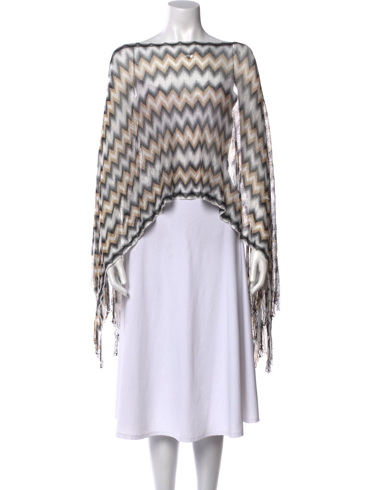 Missoni Striped Bateau Neckline Crop Top