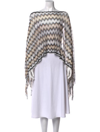 Missoni Striped Bateau Neckline Crop Top