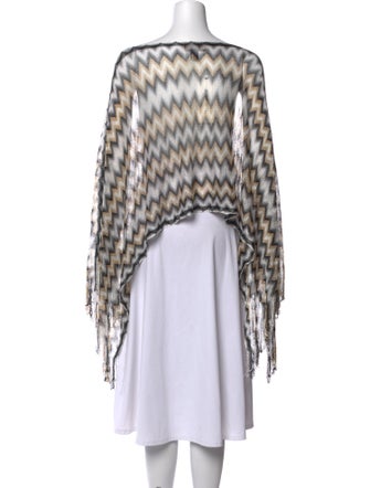 Missoni Striped Bateau Neckline Crop Top