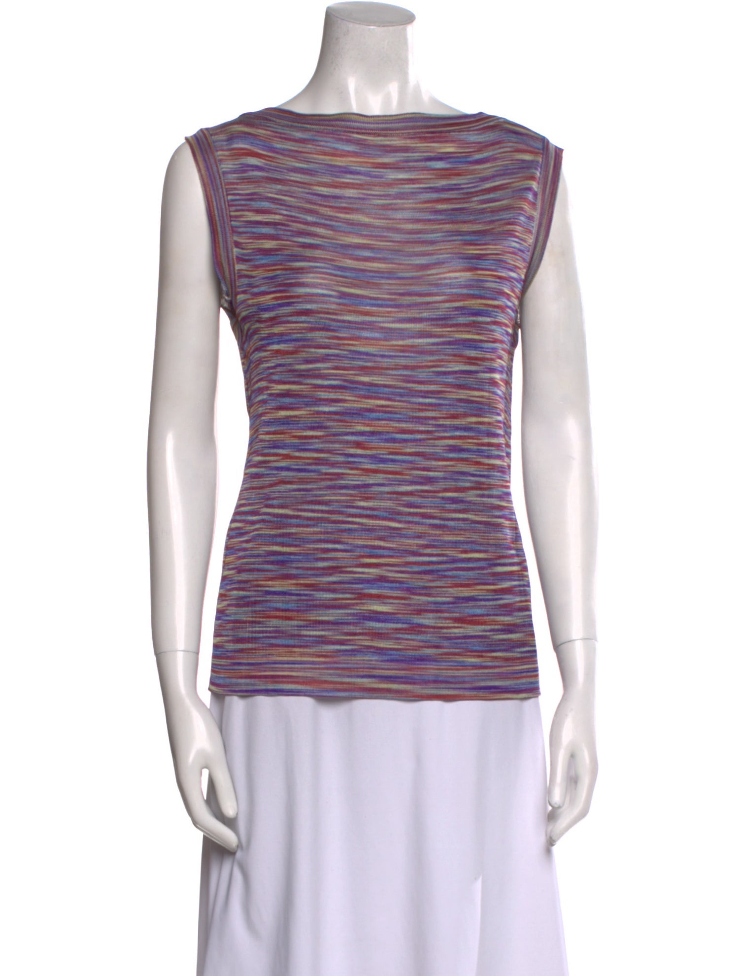 Missoni Striped Bateau Neckline Top