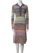 M Missoni Striped Midi Length Dress