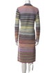 M Missoni Striped Midi Length Dress