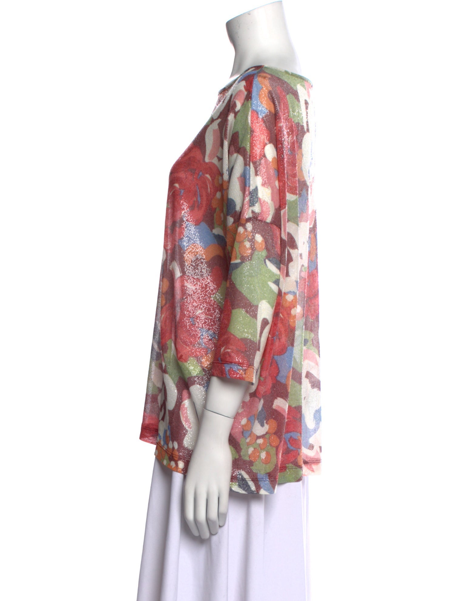 Missoni Floral Print Bateau Neckline Blouse
