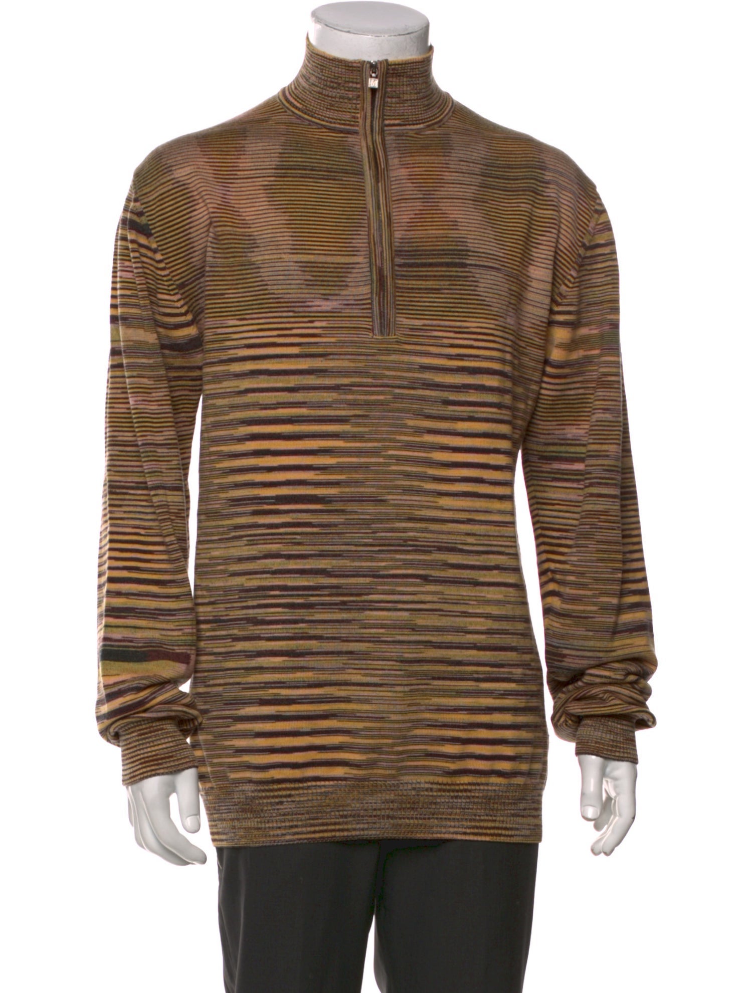 Missoni Striped Mock Neck Cardigan