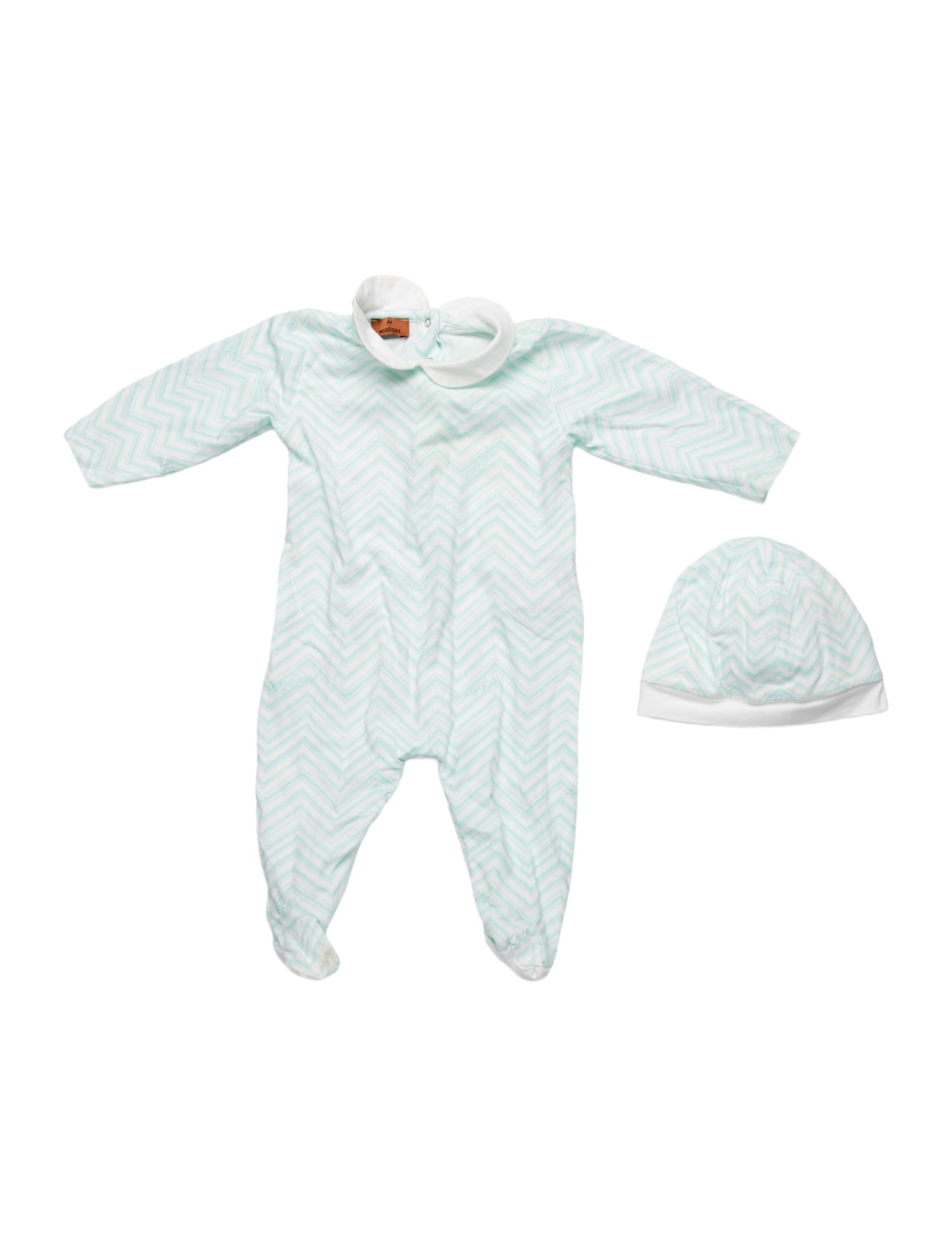 Missoni Patterned One-Piece Onesie W/ Hat