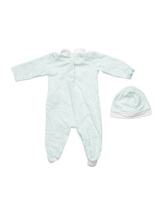 Missoni Patterned One-Piece Onesie W/ Hat