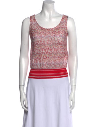 Missoni Printed Scoop Neck Crop Top