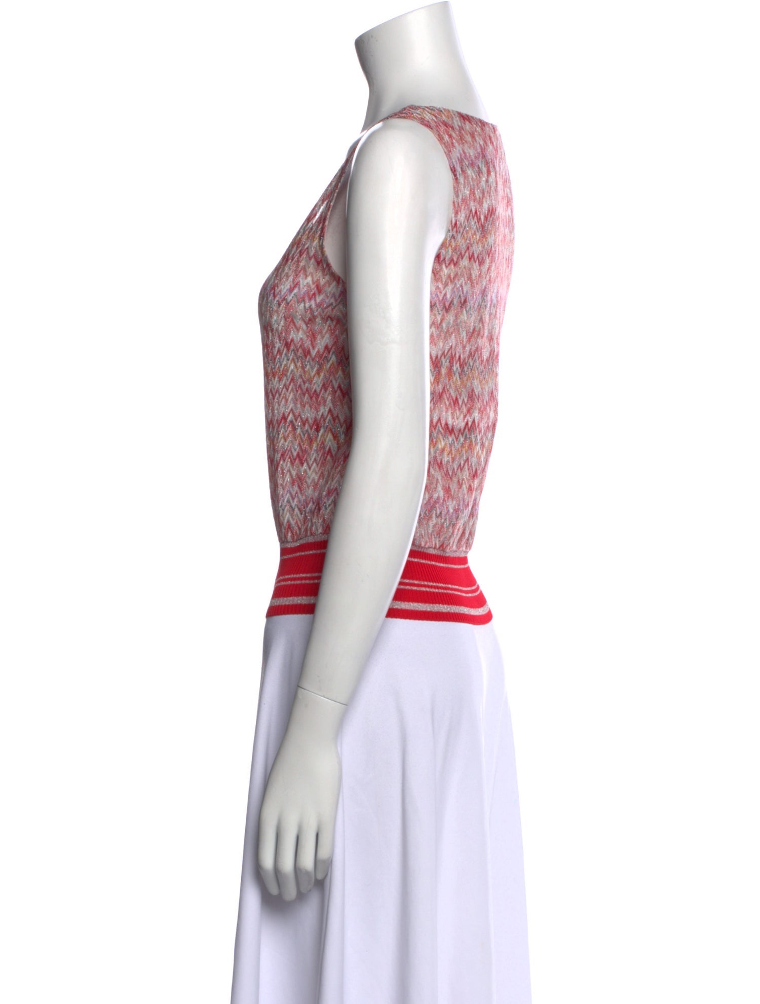 Missoni Printed Scoop Neck Crop Top