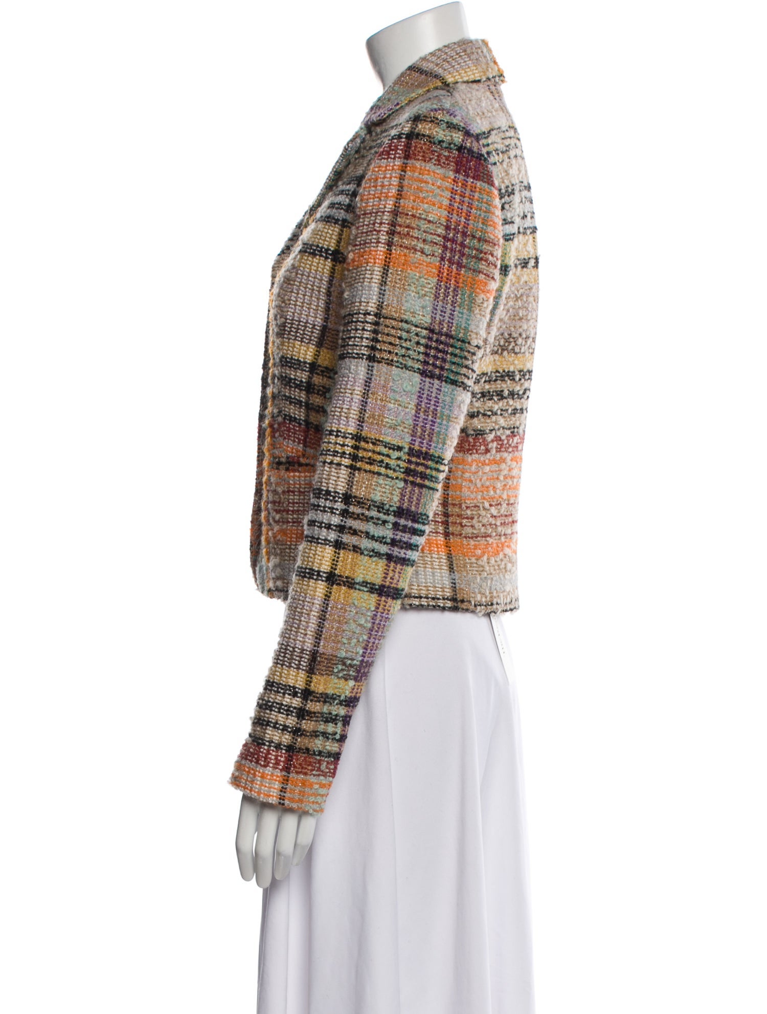 Missoni Wool Plaid Print Blazer