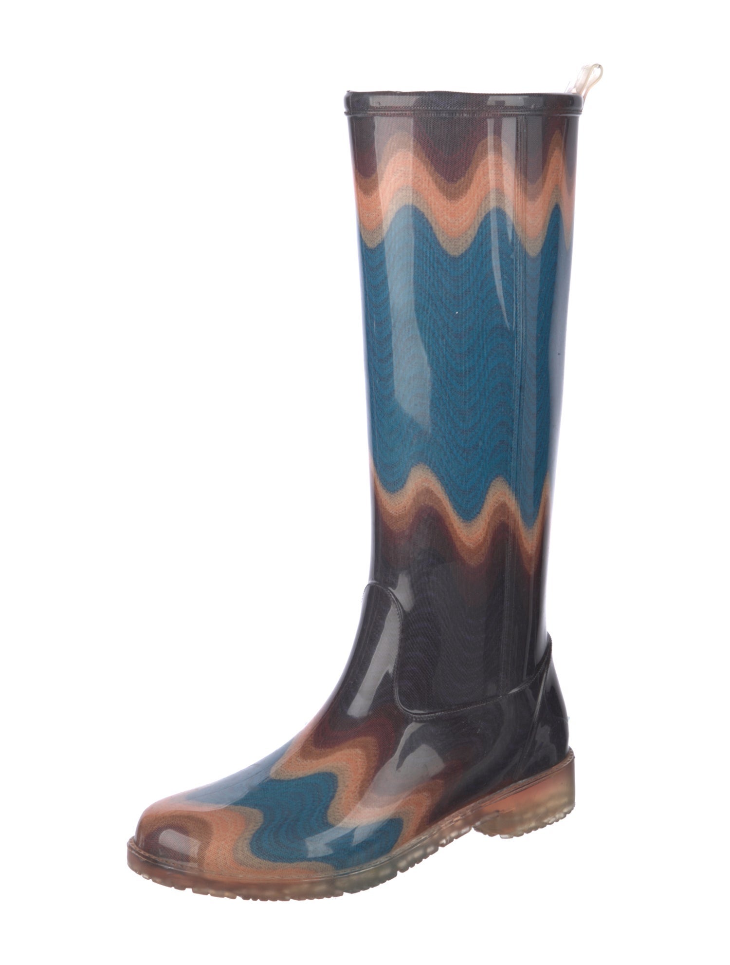 Missoni Rubber Colorblock Pattern Rain Boots