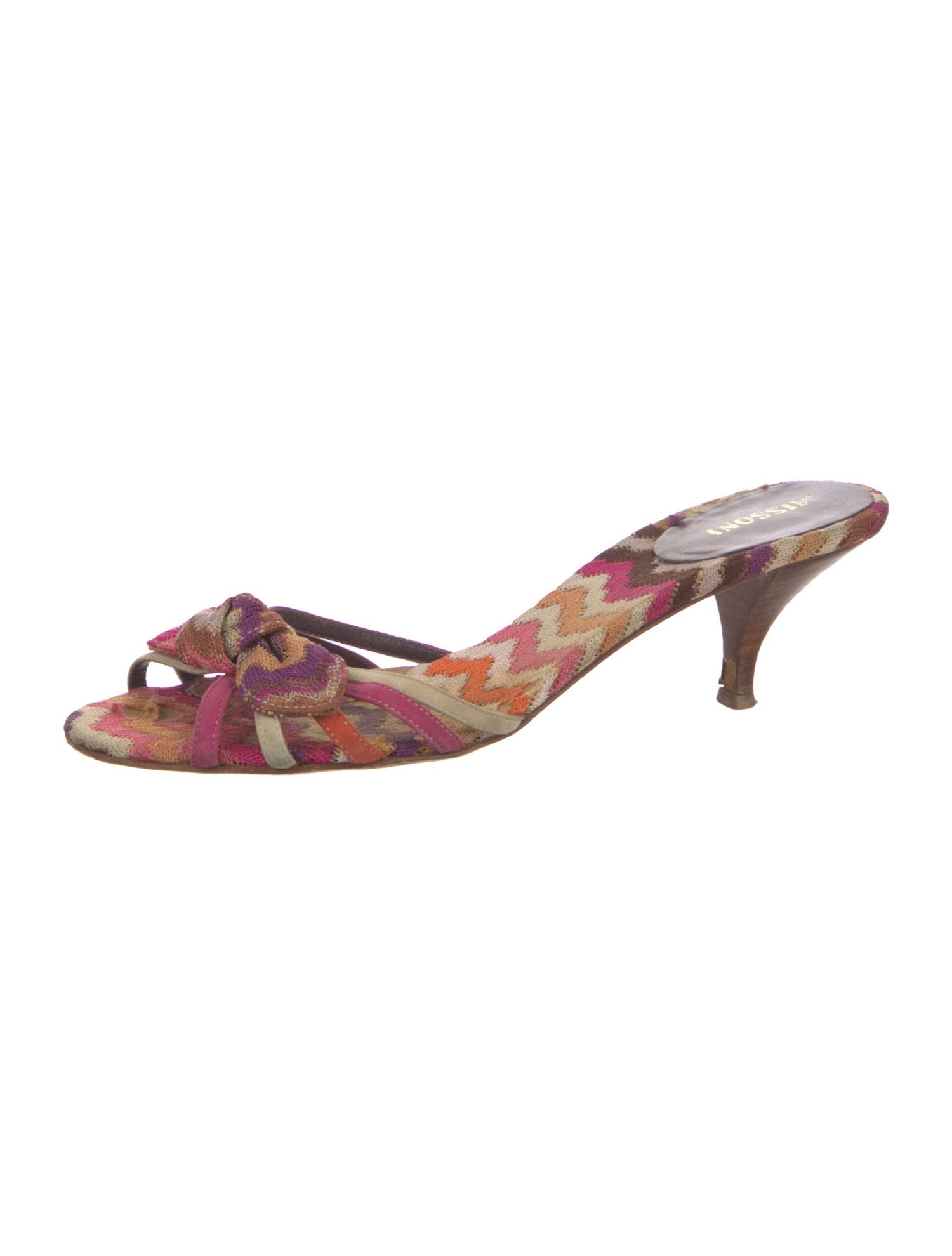 Missoni Printed Bow Accents Slides