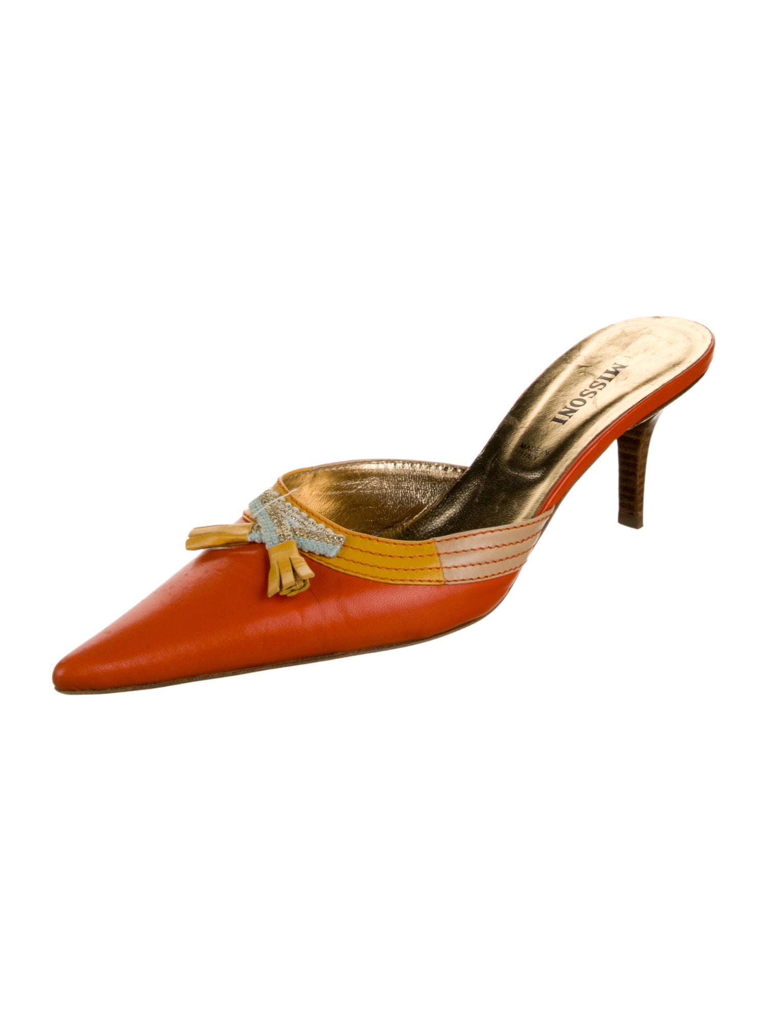 Missoni Leather Printed Mules