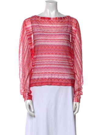 Missoni Striped Bateau Neckline Blouse