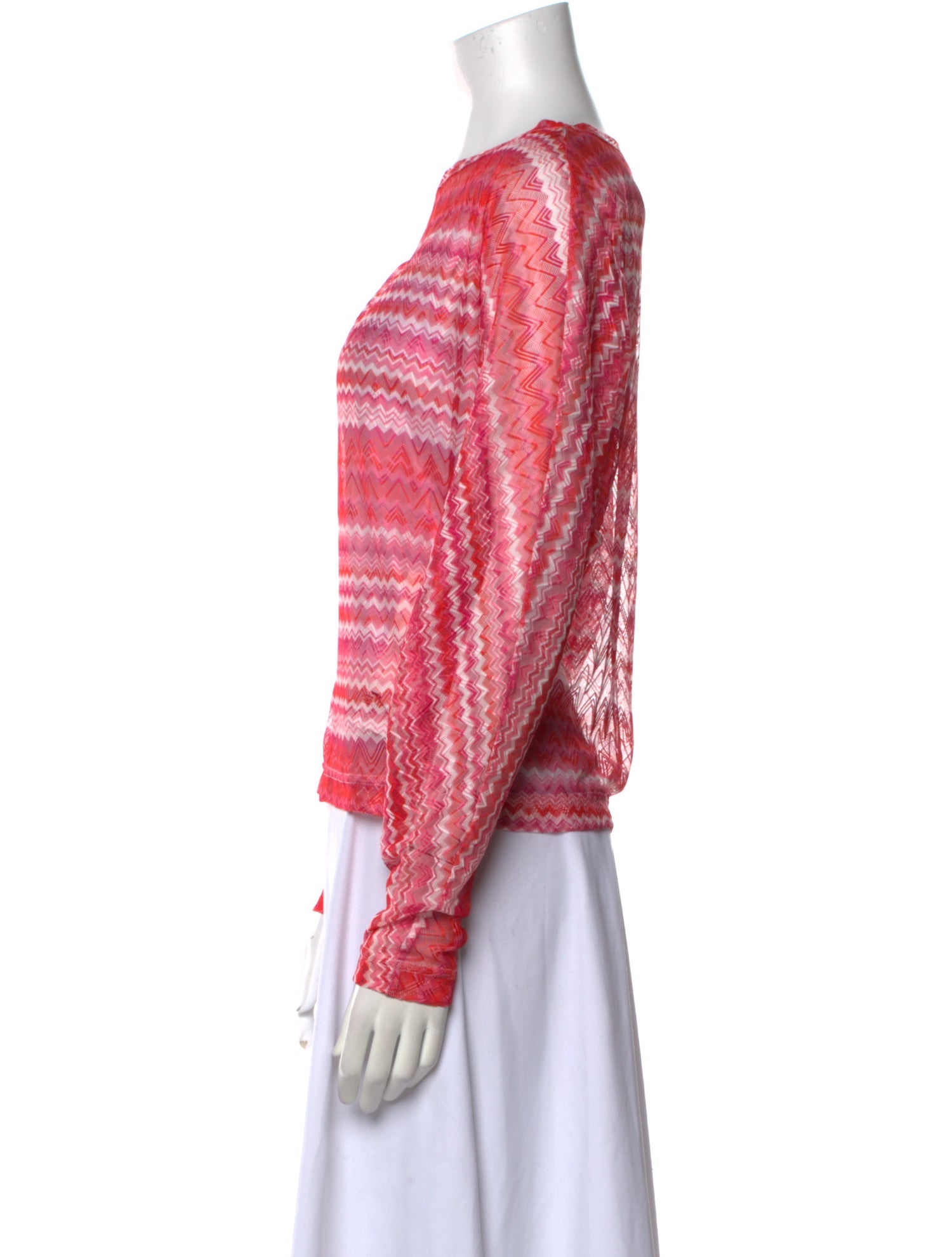 Missoni Striped Bateau Neckline Blouse