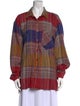 Missoni Plaid Print Long Sleeve Button-Up Top