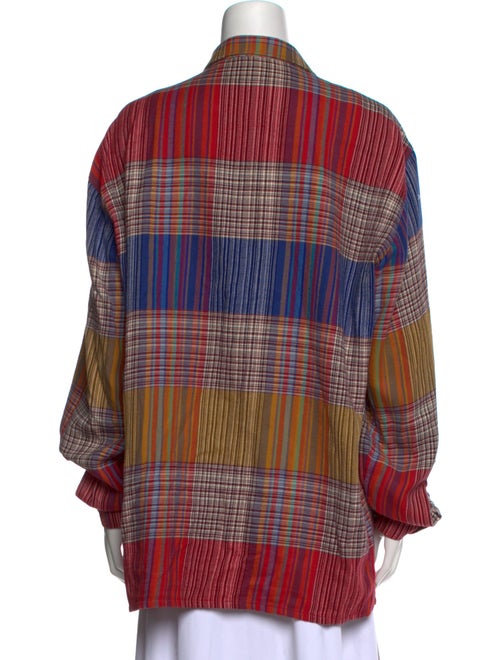 Missoni Plaid Print Long Sleeve Button-Up Top