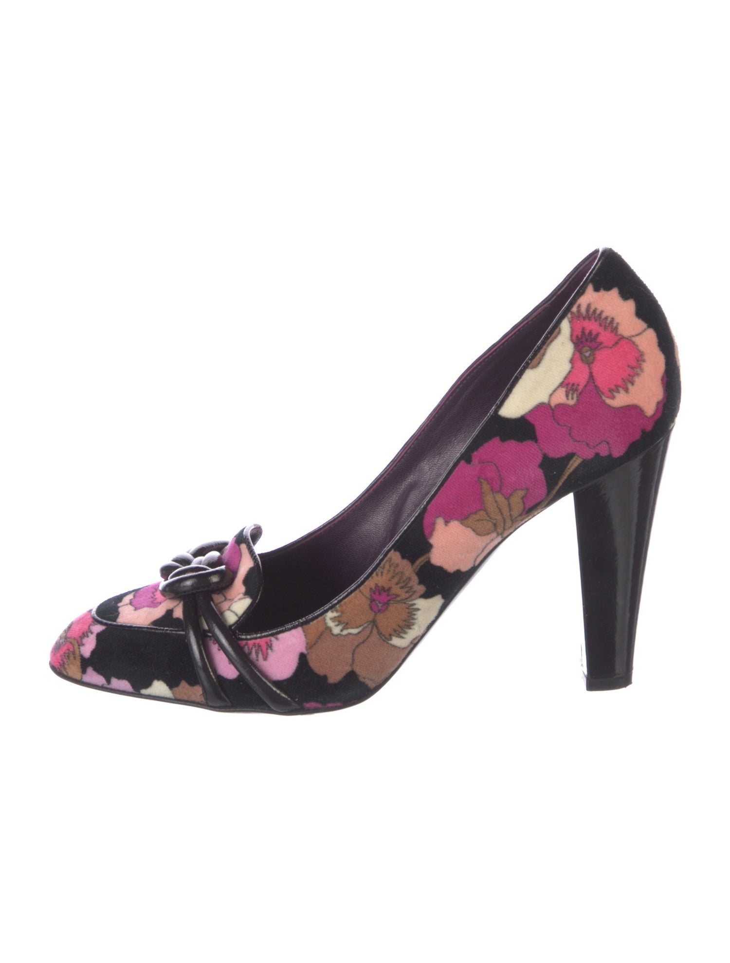 Missoni Velvet Floral Print Pumps