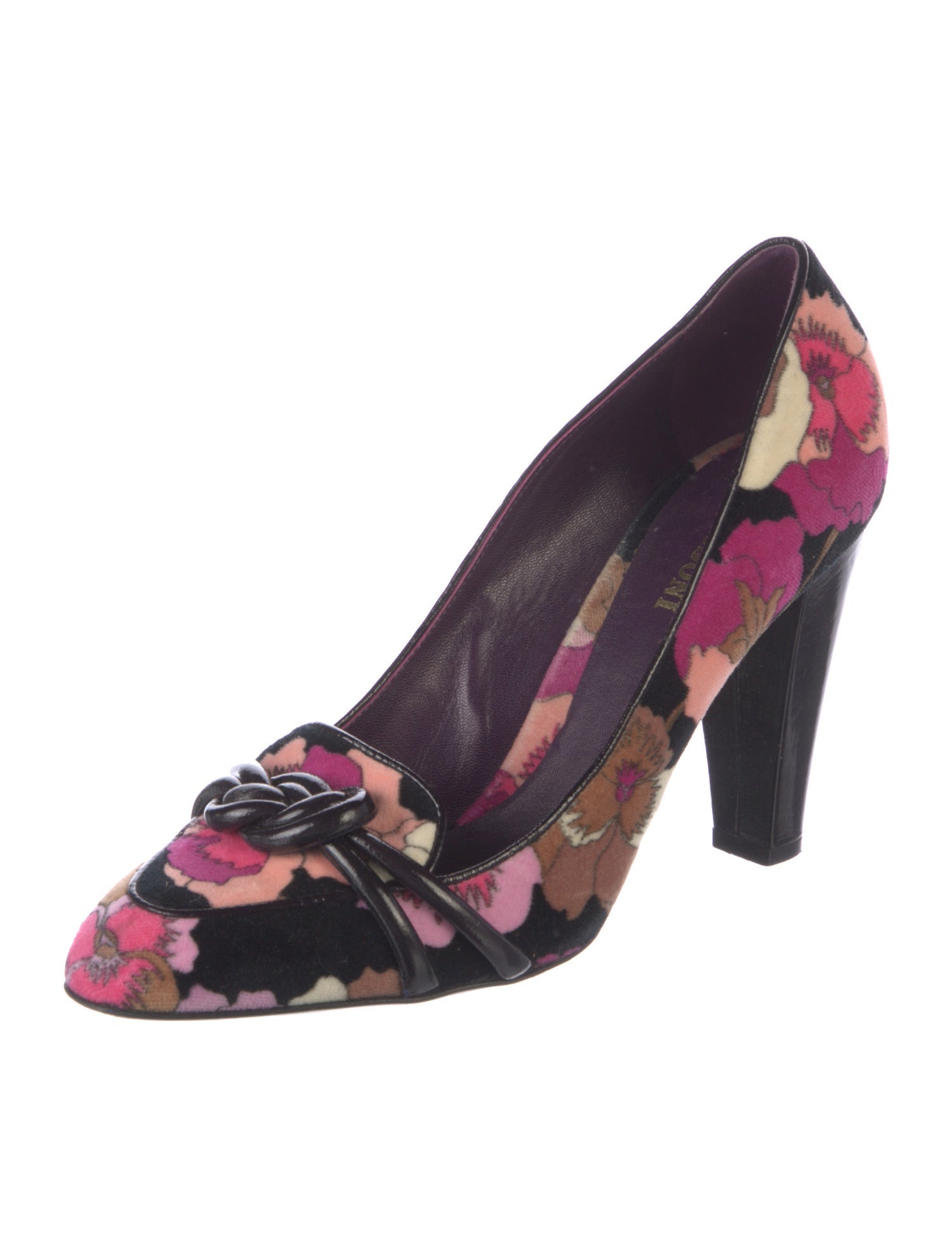 Missoni Velvet Floral Print Pumps