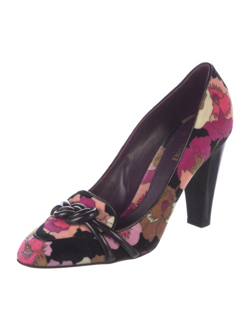 Missoni Velvet Floral Print Pumps