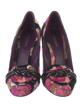 Missoni Velvet Floral Print Pumps