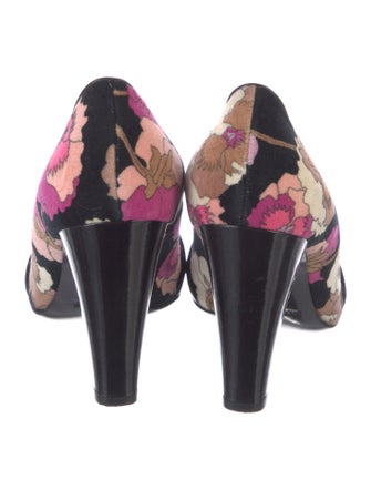 Missoni Velvet Floral Print Pumps