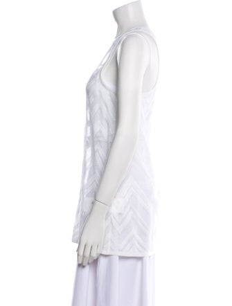 M Missoni Striped Scoop Neck Top