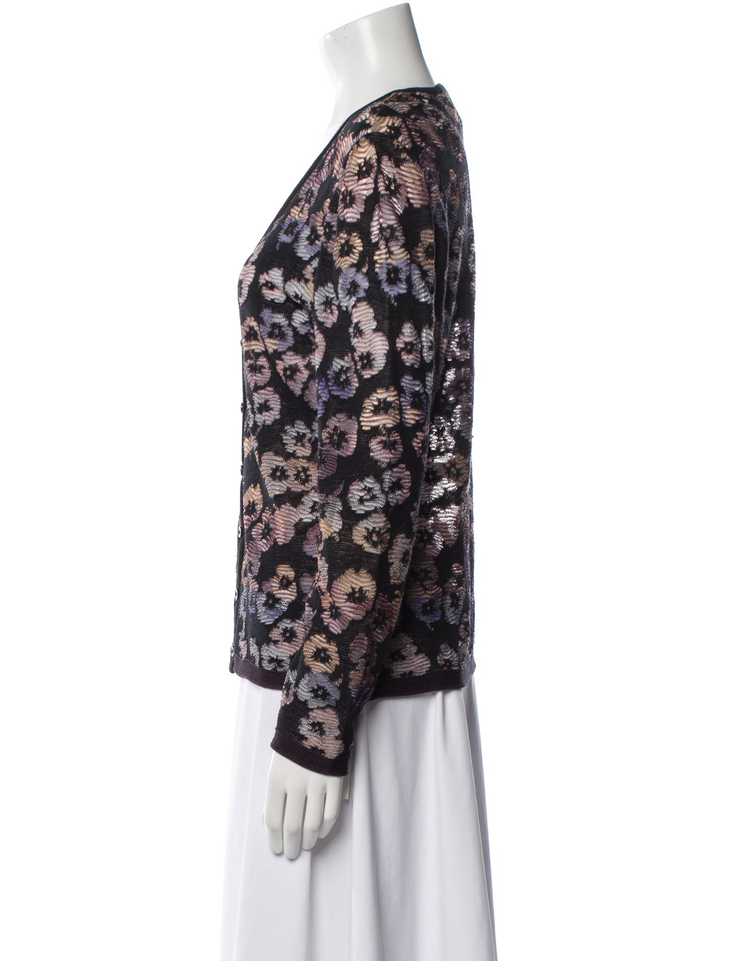 Missoni Floral Print V-Neck Sweater