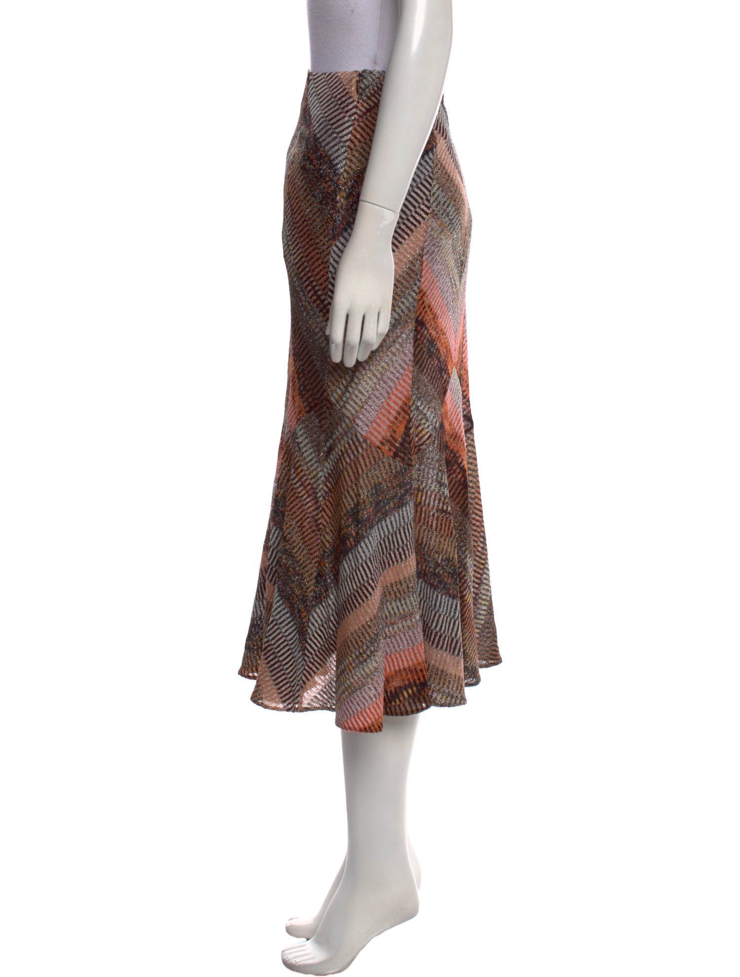 Missoni Plaid Print Midi Length Skirt