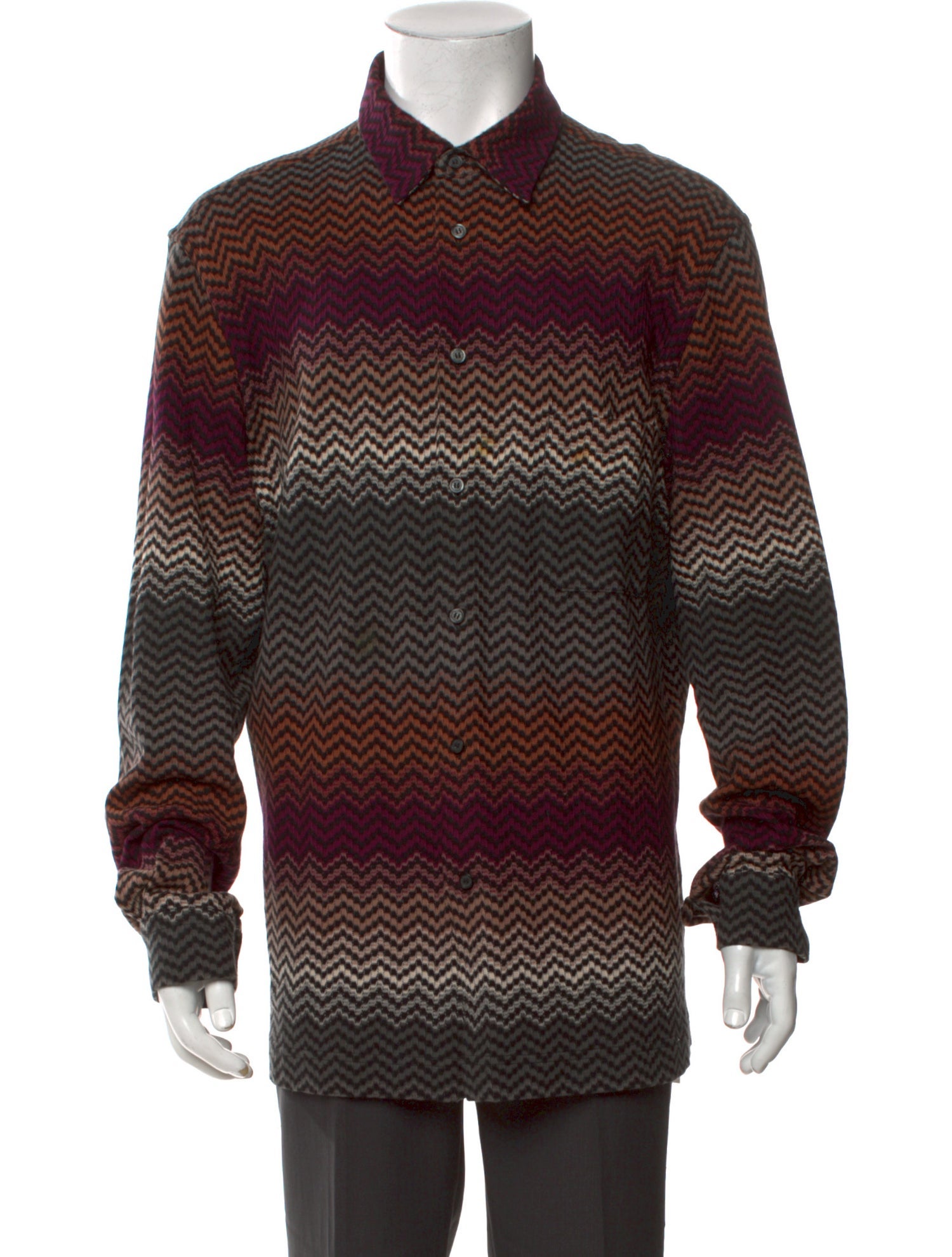 Missoni Striped Collar Polo Sweater