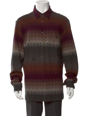 Missoni Striped Collar Polo Sweater