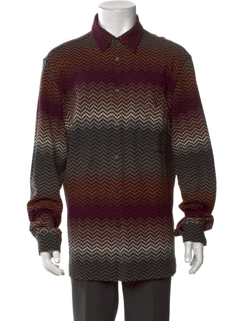 Missoni Striped Collar Polo Sweater