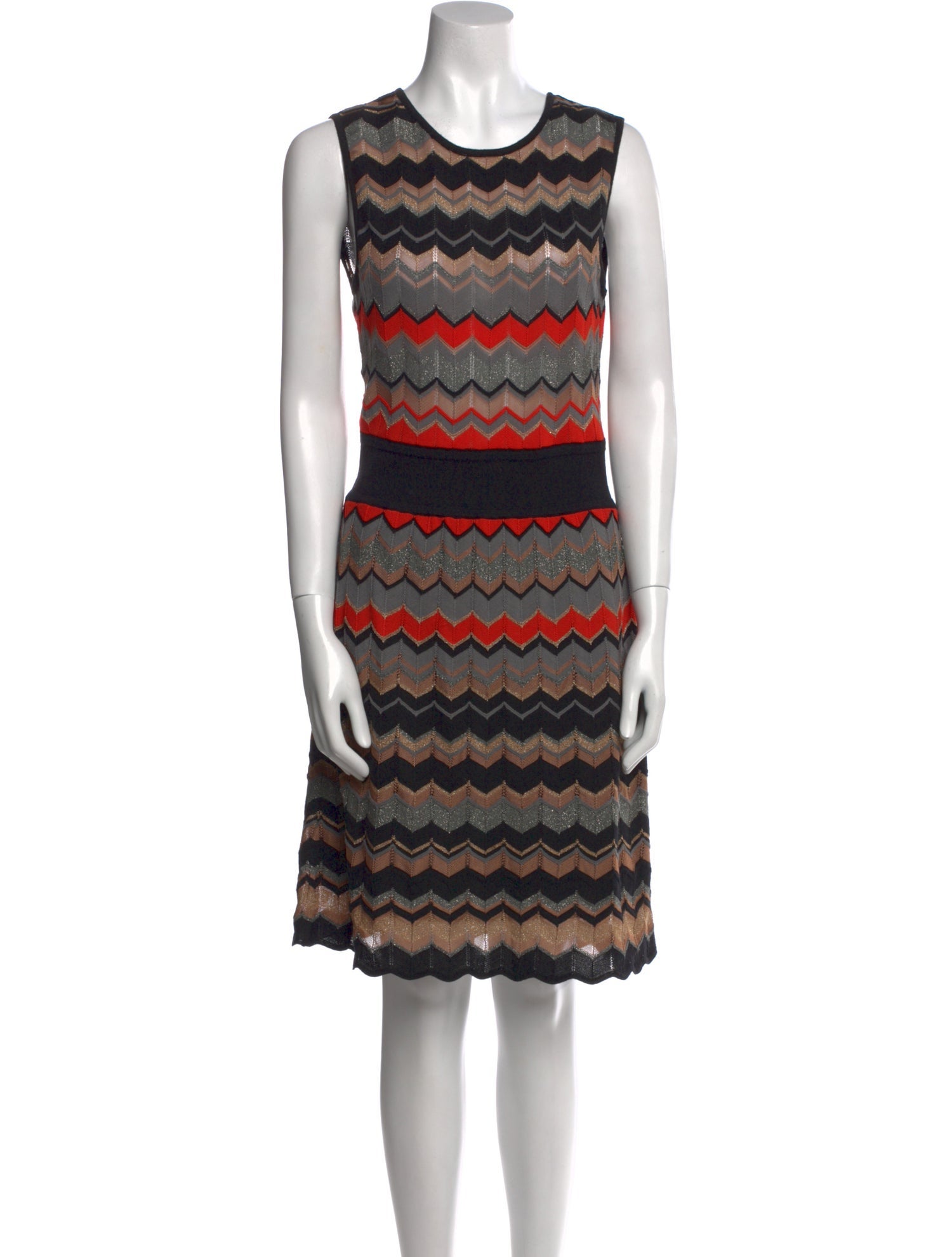M Missoni Striped Knee-Length Dress