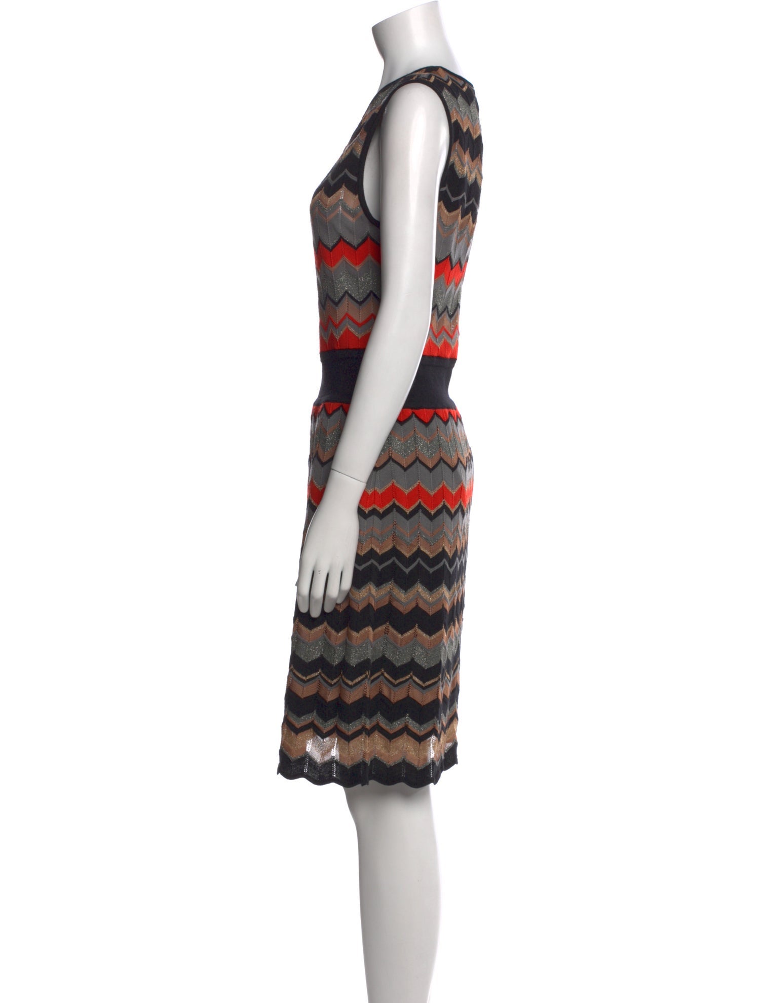M Missoni Striped Knee-Length Dress