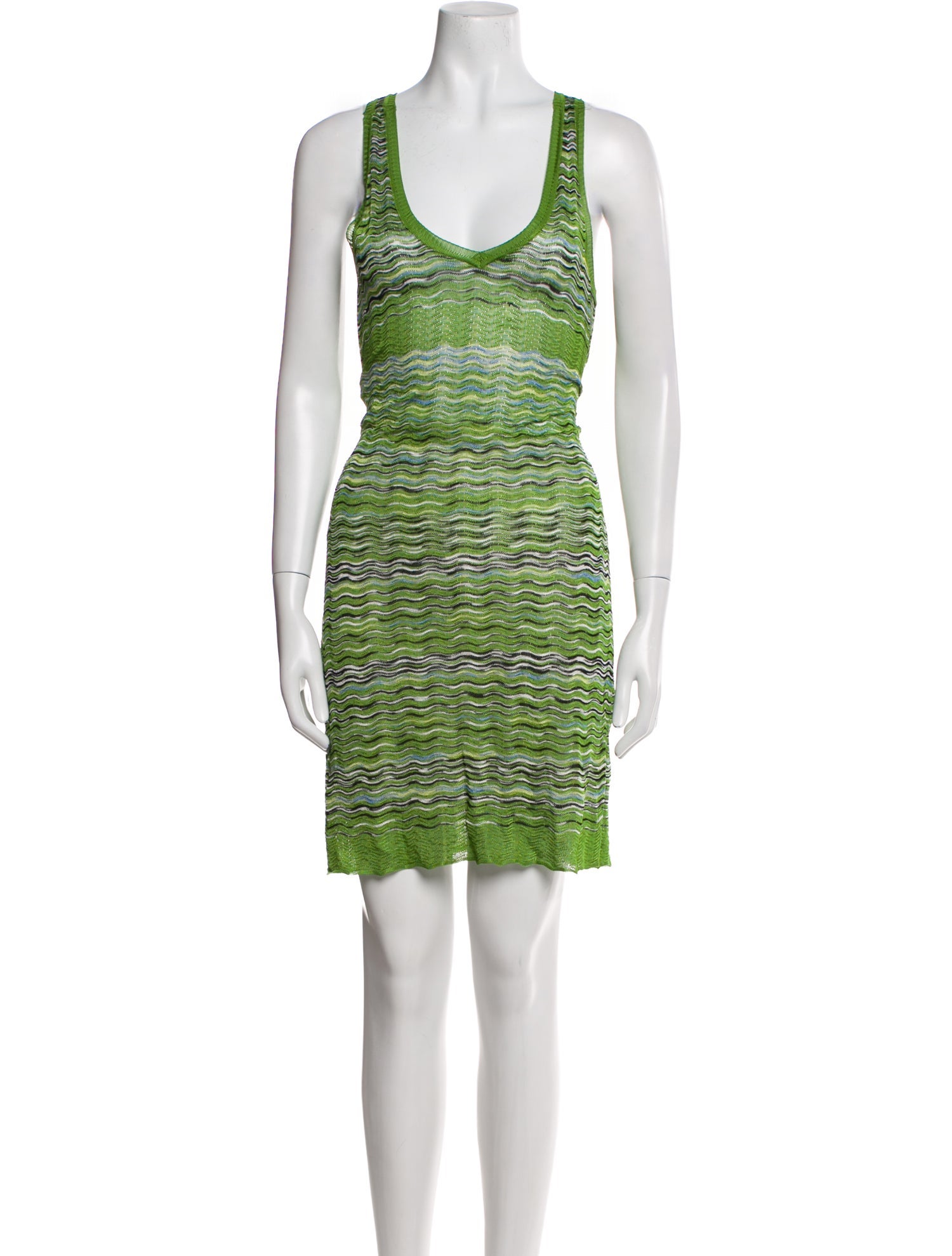M Missoni Striped Knee-Length Dress