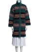 M Missoni Merino Wool Plaid Print Coat
