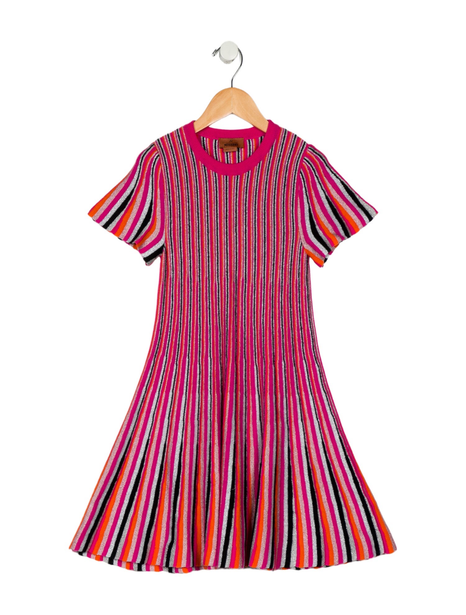Missoni Girls' Short Sleeve Striped Dress