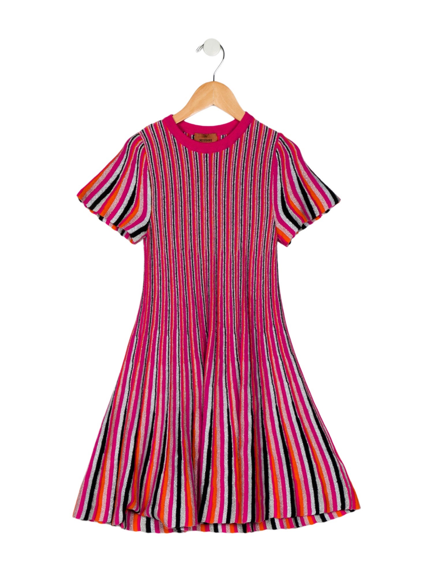 Missoni Girls' Short Sleeve Striped Dress