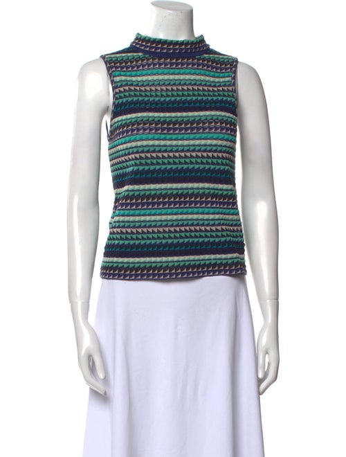 Missoni Striped Mock Neck Top
