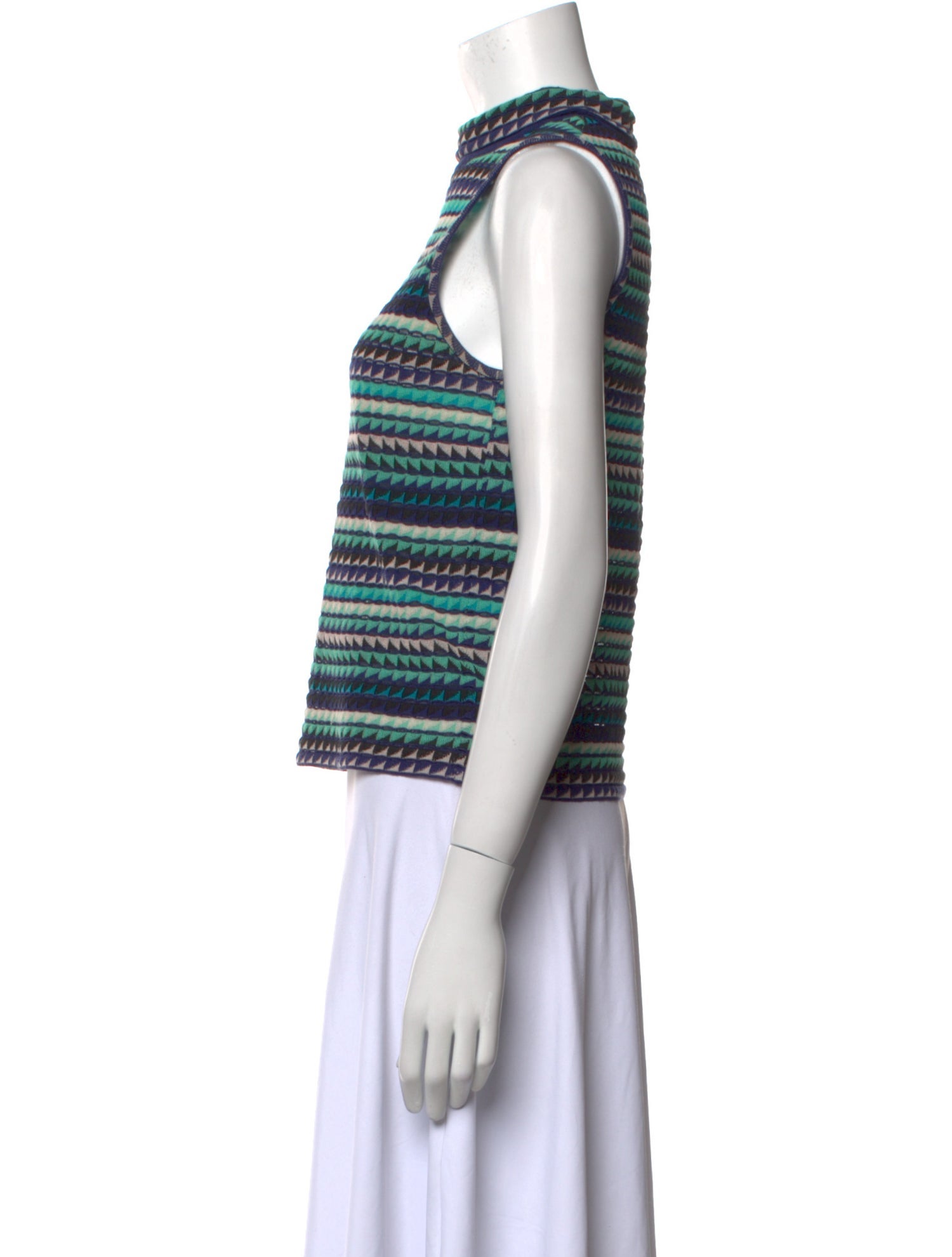 Missoni Striped Mock Neck Top