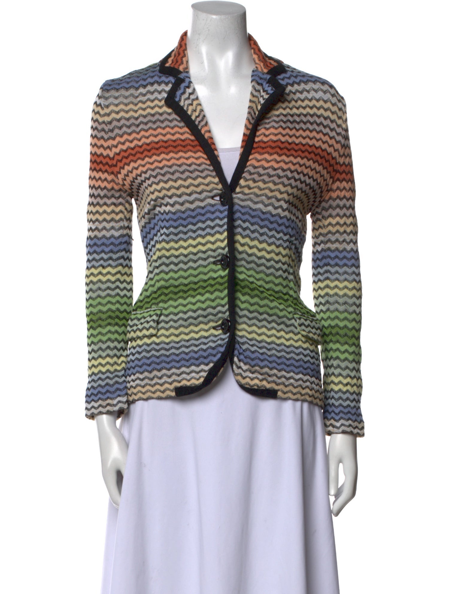 Missoni Printed Long Sleeve Button-Up Top